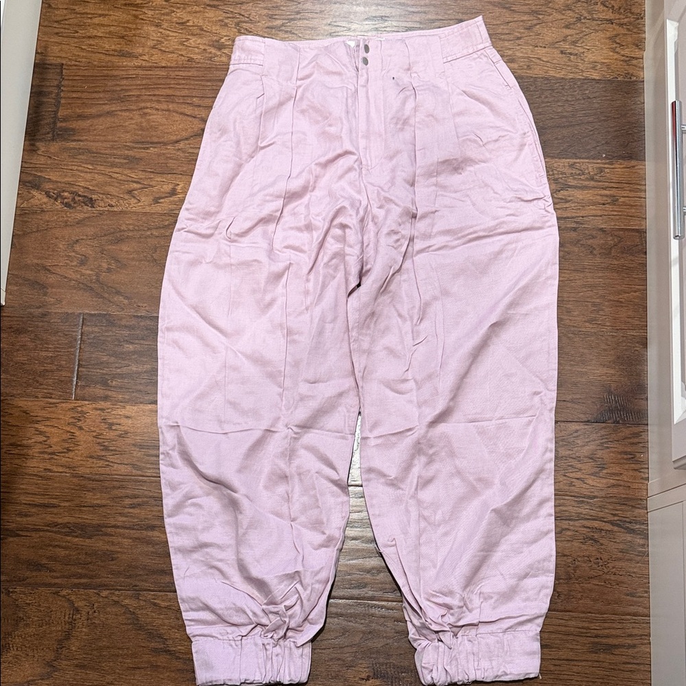 Anthropologie NWOT Light Pink High-Waisted Pants